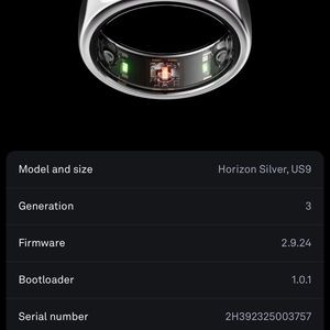 Oura Ring - Silver Horizon (Size 9)